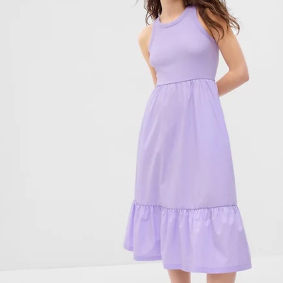 Gap Mixed Media Midi Dress - Picture 1 of 7